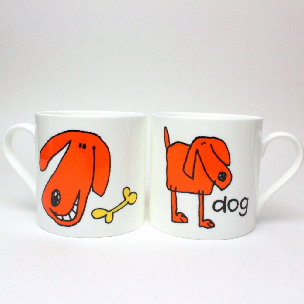 NEW McLaggan Smith + Bang on the Door Dog Puppy Coffee Mug - Bone China - UK